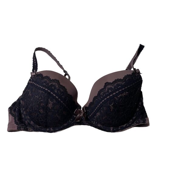 Adore Me Lightly Padded Underwire Bra Lace Womens Pink Black Size 36C - Picture 6 of 7